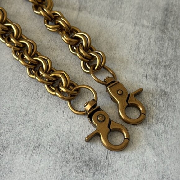 Gold Color Chain Metal Handbag Handle Bag Accessories Strap Accent 21" long - Picture 3 of 6